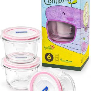 Eco-friendly Baby Food Storage Glass-lock Vessel Airtight Lids