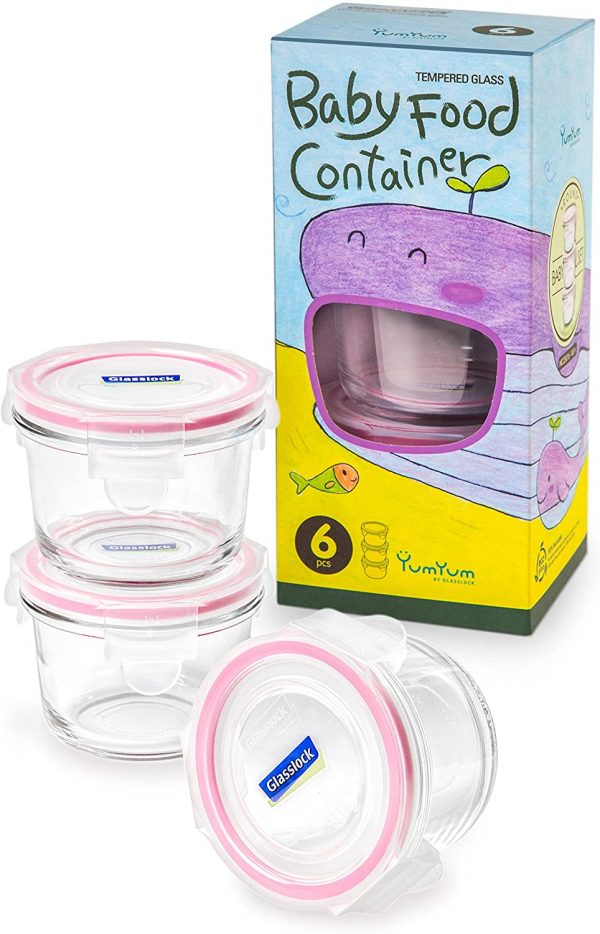 Eco-friendly Baby Food Storage Glass-lock Vessel Airtight Lids