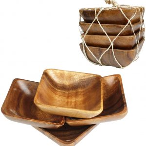 Handmade Calabash Carved Wood Bowls 