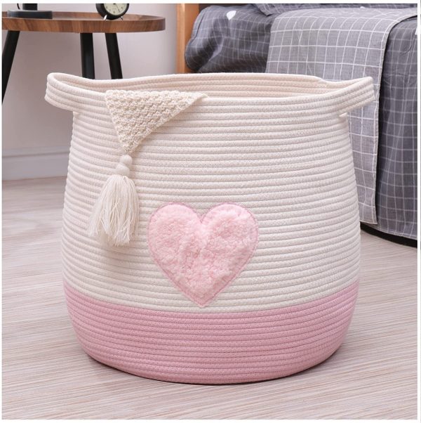 Large Woven Cotton Rope Basket