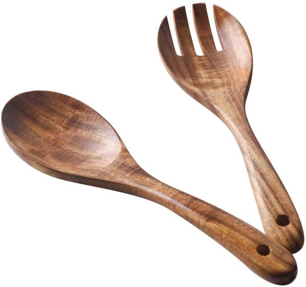 Acacia Muso Wood Salad Servers