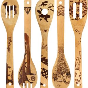 Castle Pattern Wooden Bamboo Utensils