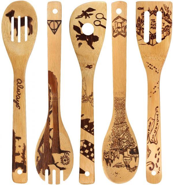 Castle Pattern Wooden Bamboo Utensils